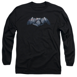 Batman v Superman Plated Bat Logo - Men's Long Sleeve T-Shirt Men's Long Sleeve T-Shirt Batman   
