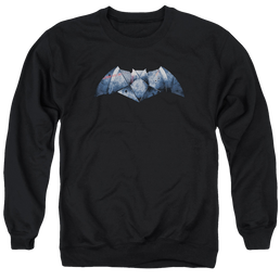 Batman v Superman Plated Bat Logo - Men's Crewneck Sweatshirt Men's Crewneck Sweatshirt Batman   