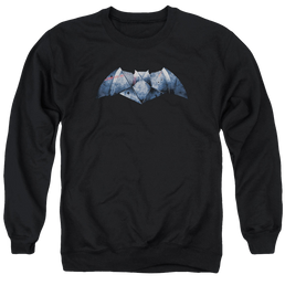 Batman v Superman Plated Bat Logo - Men's Crewneck Sweatshirt Men's Crewneck Sweatshirt Batman   