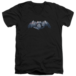Batman v Superman Plated Bat Logo - Men's V-Neck T-Shirt Men's V-Neck T-Shirt Batman   