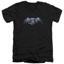 Batman v Superman Plated Bat Logo - Men's V-Neck T-Shirt Men's V-Neck T-Shirt Batman   