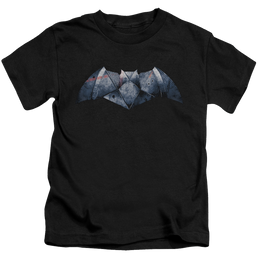 Batman v Superman Plated Bat Logo - Kid's T-Shirt Kid's T-Shirt (Ages 4-7) Batman   