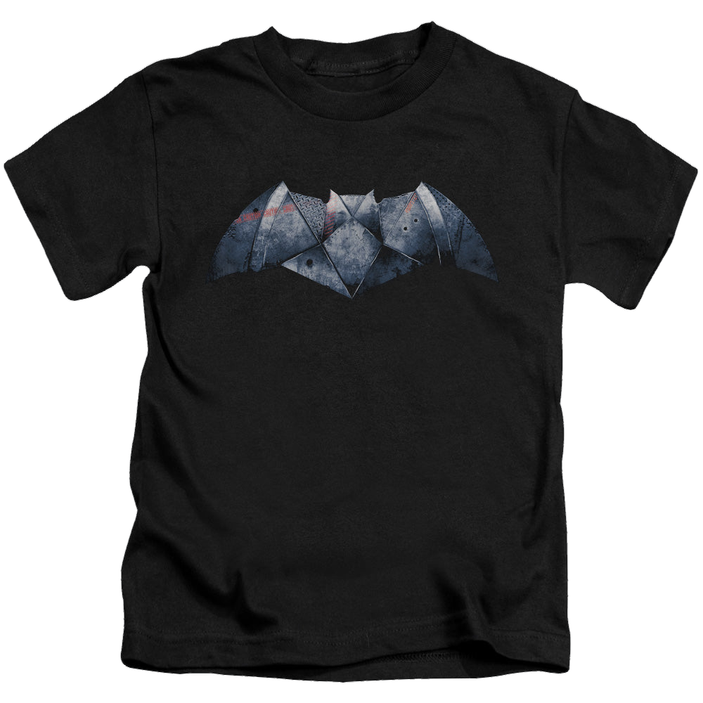 Batman v Superman Plated Bat Logo - Kid's T-Shirt Kid's T-Shirt (Ages 4-7) Batman   