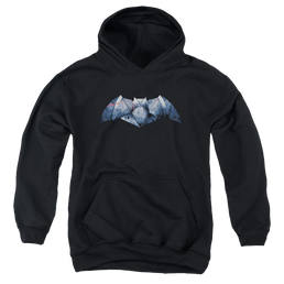 Batman v Superman Plated Bat Logo - Youth Hoodie Youth Hoodie (Ages 8-12) Batman   