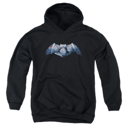 Batman v Superman Plated Bat Logo - Youth Hoodie Youth Hoodie (Ages 8-12) Batman   