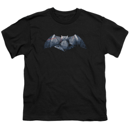 Batman v Superman Plated Bat Logo - Youth T-Shirt Youth T-Shirt (Ages 8-12) Batman   