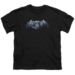 Batman v Superman Plated Bat Logo - Youth T-Shirt Youth T-Shirt (Ages 8-12) Batman   