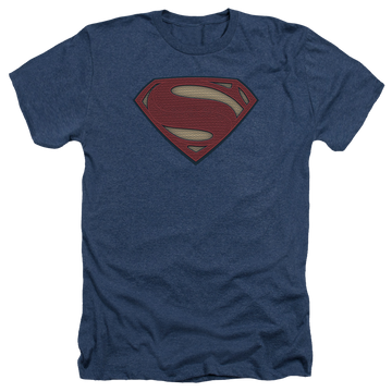 Royal men's heather t-shirt with Batman v Superman Super Movie Logo graphic