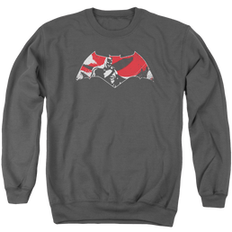 Batman v Superman Armor Splatter Logo - Men's Crewneck Sweatshirt Men's Crewneck Sweatshirt Batman   