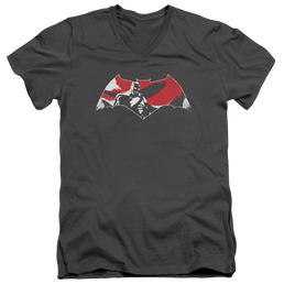 Batman v Superman Armor Splatter Logo - Men's V-Neck T-Shirt Men's V-Neck T-Shirt Batman   