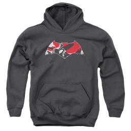 Batman v Superman Armor Splatter Logo - Youth Hoodie Youth Hoodie (Ages 8-12) Batman   