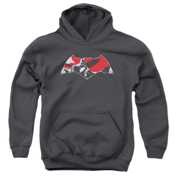Batman v Superman Armor Splatter Logo - Youth Hoodie Youth Hoodie (Ages 8-12) Batman   