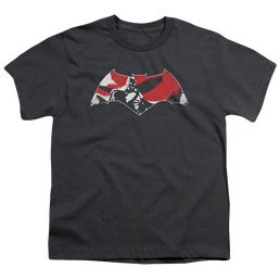 Batman v Superman Armor Splatter Logo - Youth T-Shirt Youth T-Shirt (Ages 8-12) Batman   
