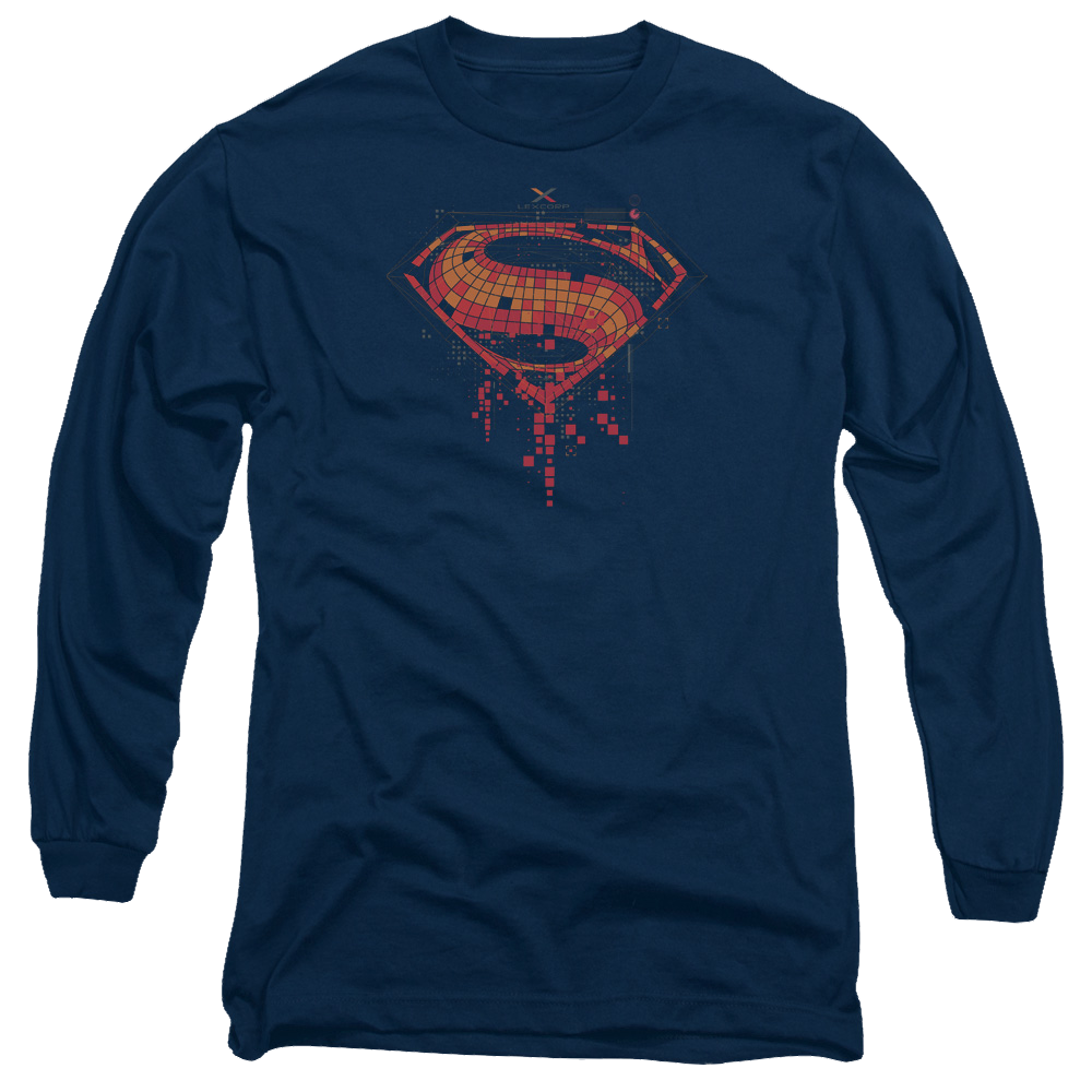 Batman v Superman Tech Super Logo - Men's Long Sleeve T-Shirt Men's Long Sleeve T-Shirt Batman   