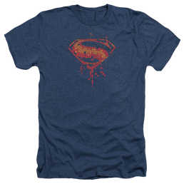 Batman v Superman Tech Super Logo - Men's Heather T-Shirt Men's Heather T-Shirt Batman   