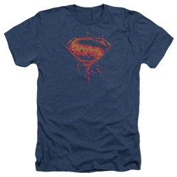 Batman v Superman Tech Super Logo - Men's Heather T-Shirt Men's Heather T-Shirt Batman   