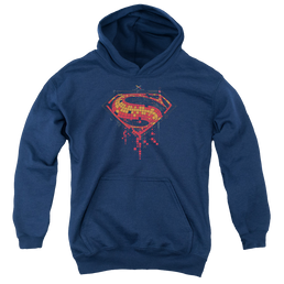 Batman v Superman Tech Super Logo - Youth Hoodie Youth Hoodie (Ages 8-12) Batman   