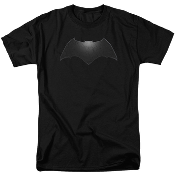 Black men's regular fit t-shirt with Batman v Superman Beveled Bat Logo graphic