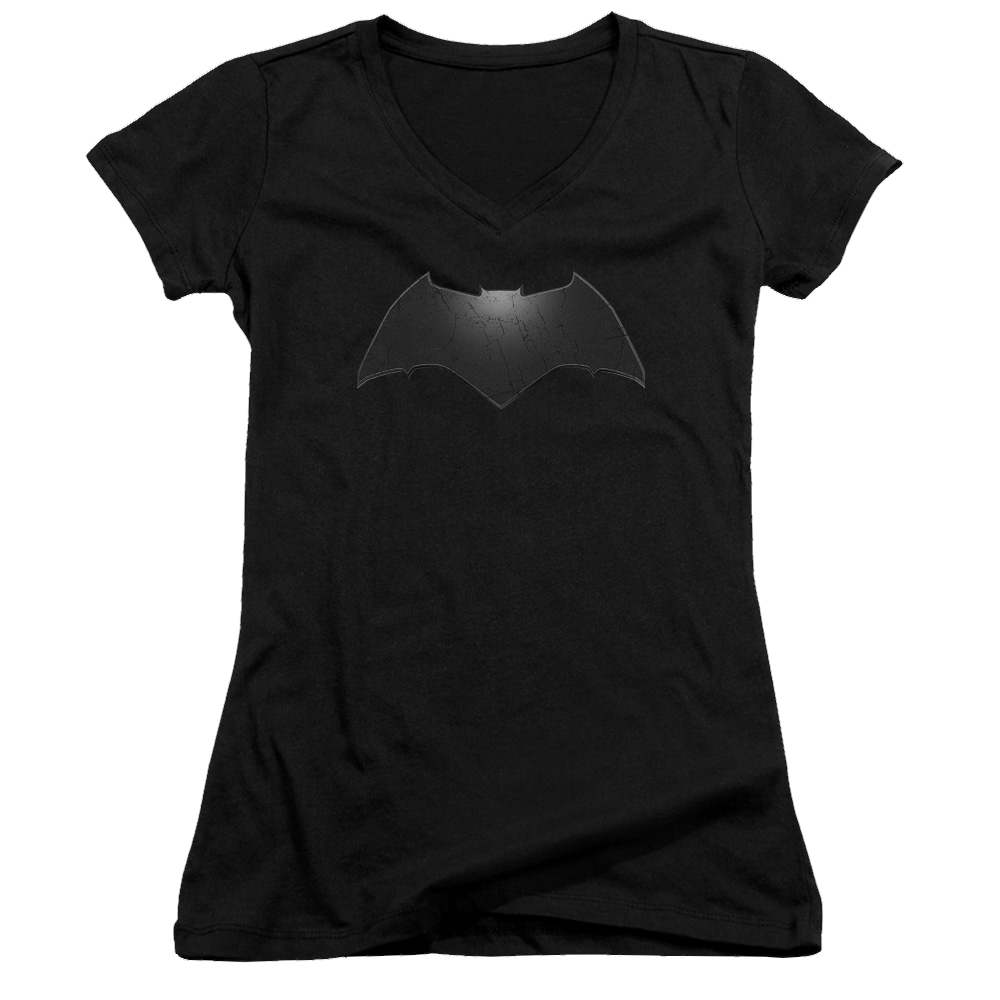 Batman v Superman Beveled Bat Logo - Juniors V-Neck T-Shirt Juniors V-Neck T-Shirt Batman   