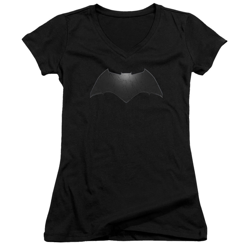 Batman v Superman Beveled Bat Logo - Juniors V-Neck T-Shirt Juniors V-Neck T-Shirt Batman   