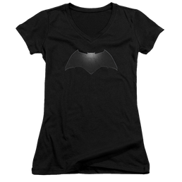 Batman v Superman Beveled Bat Logo - Juniors V-Neck T-Shirt Juniors V-Neck T-Shirt Batman   