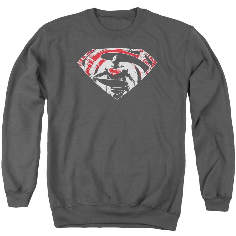 Batman v Superman Super Splatter Logo - Men's Crewneck Sweatshirt Men's Crewneck Sweatshirt Batman   