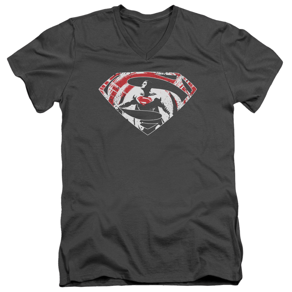 Batman v Superman Super Splatter Logo - Men's V-Neck T-Shirt Men's V-Neck T-Shirt Batman   