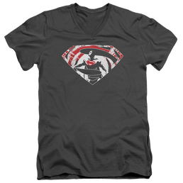 Batman v Superman Super Splatter Logo - Men's V-Neck T-Shirt Men's V-Neck T-Shirt Batman   