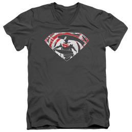 Batman v Superman Super Splatter Logo - Men's V-Neck T-Shirt Men's V-Neck T-Shirt Batman   