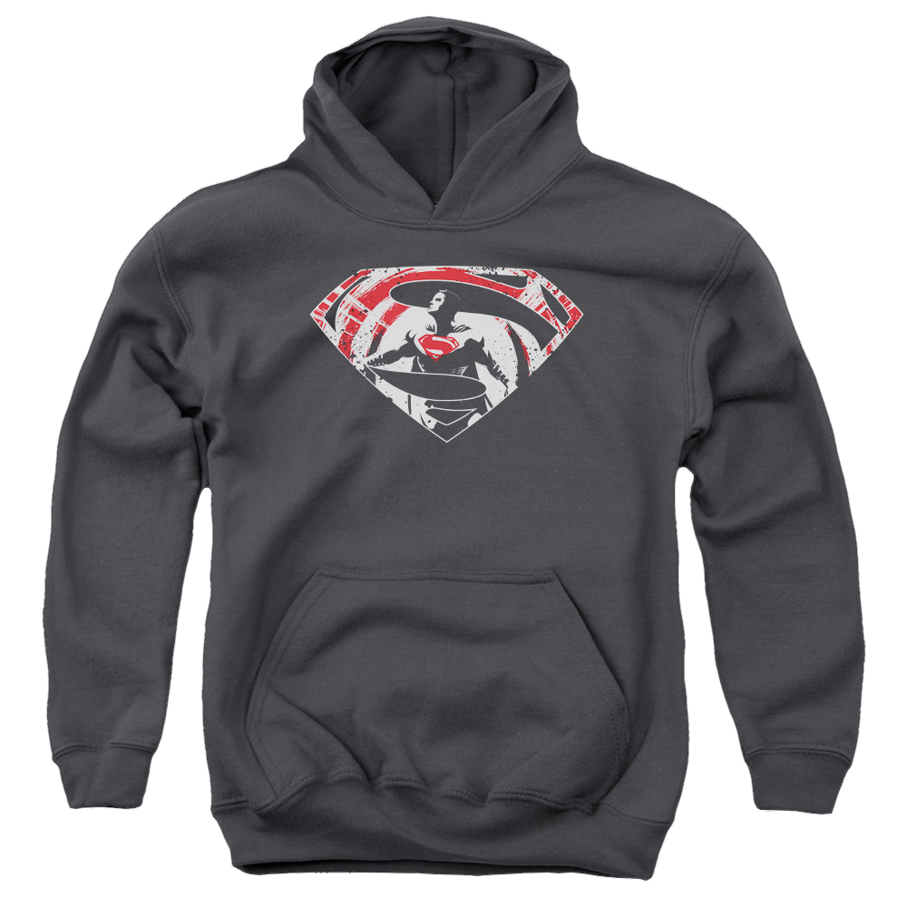 Batman v Superman Super Splatter Logo - Youth Hoodie Youth Hoodie (Ages 8-12) Batman   