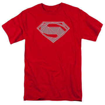 Red men's regular fit t-shirt with Batman v Superman Techy S graphic