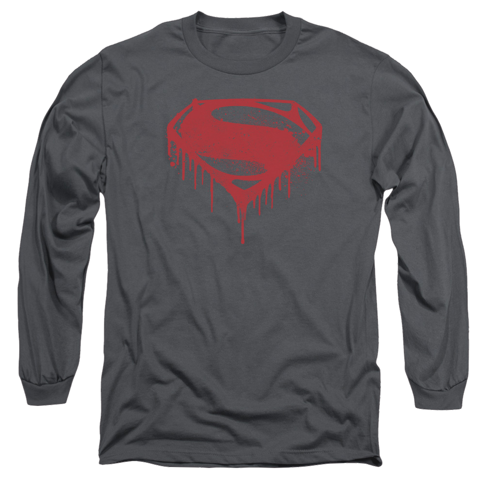 Batman v Superman Splattered - Men's Long Sleeve T-Shirt Men's Long Sleeve T-Shirt Batman   