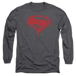 Batman v Superman Splattered - Men's Long Sleeve T-Shirt Men's Long Sleeve T-Shirt Batman   