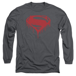 Batman v Superman Splattered - Men's Long Sleeve T-Shirt Men's Long Sleeve T-Shirt Batman   