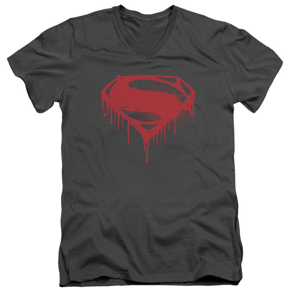 Batman v Superman Splattered - Men's V-Neck T-Shirt Men's V-Neck T-Shirt Batman   