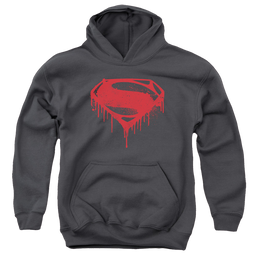 Batman v Superman Splattered - Youth Hoodie Youth Hoodie (Ages 8-12) Batman   