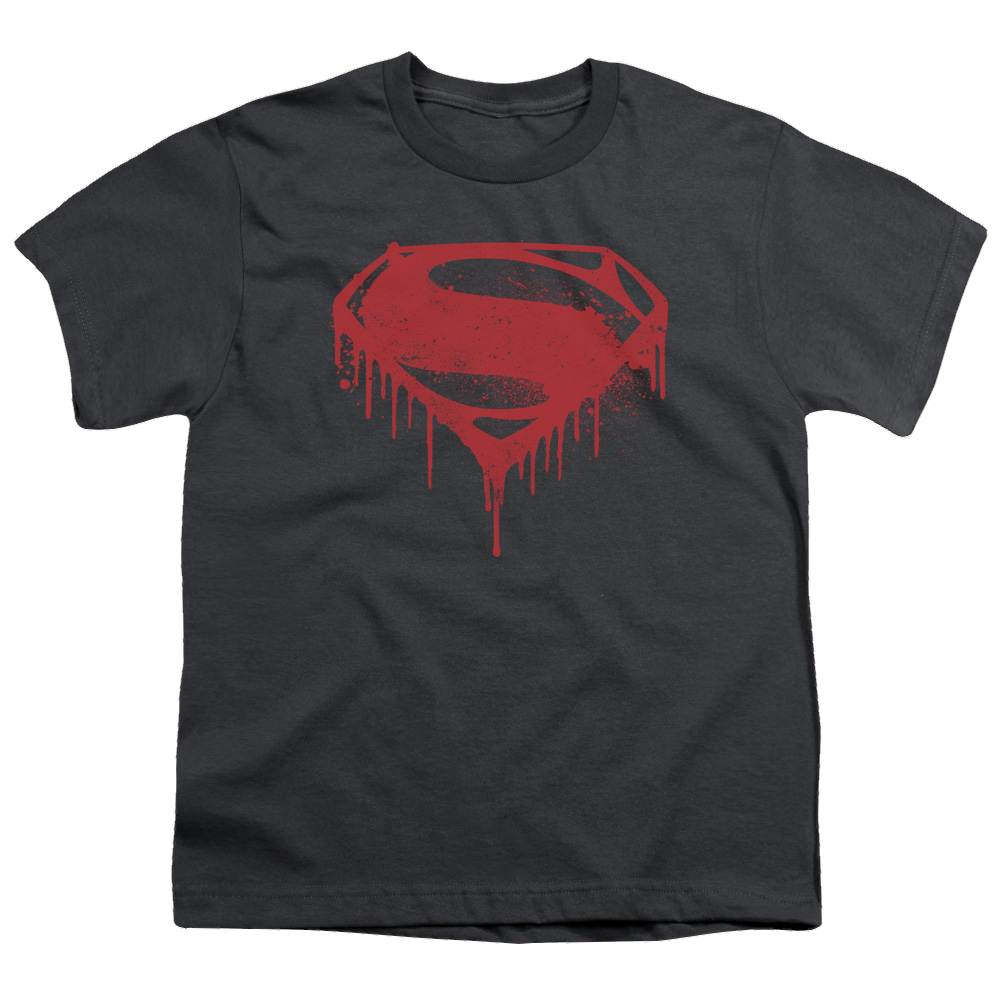 Batman v Superman Splattered - Youth T-Shirt Youth T-Shirt (Ages 8-12) Batman   