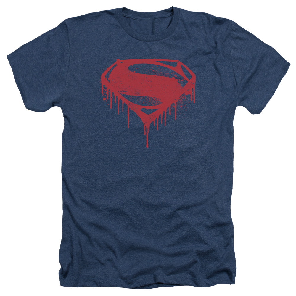 Batman v Superman Splattered - Men's Heather T-Shirt Men's Heather T-Shirt Batman   