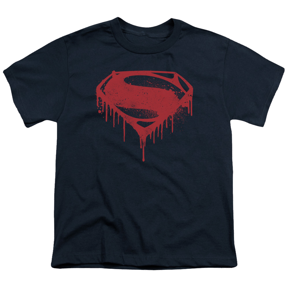Batman v Superman Splattered - Youth T-Shirt Youth T-Shirt (Ages 8-12) Batman   