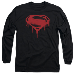 Batman v Superman Splattered - Men's Long Sleeve T-Shirt Men's Long Sleeve T-Shirt Batman   