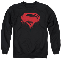 Batman v Superman Splattered - Men's Crewneck Sweatshirt Men's Crewneck Sweatshirt Batman   