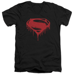 Batman v Superman Splattered - Men's V-Neck T-Shirt Men's V-Neck T-Shirt Batman   
