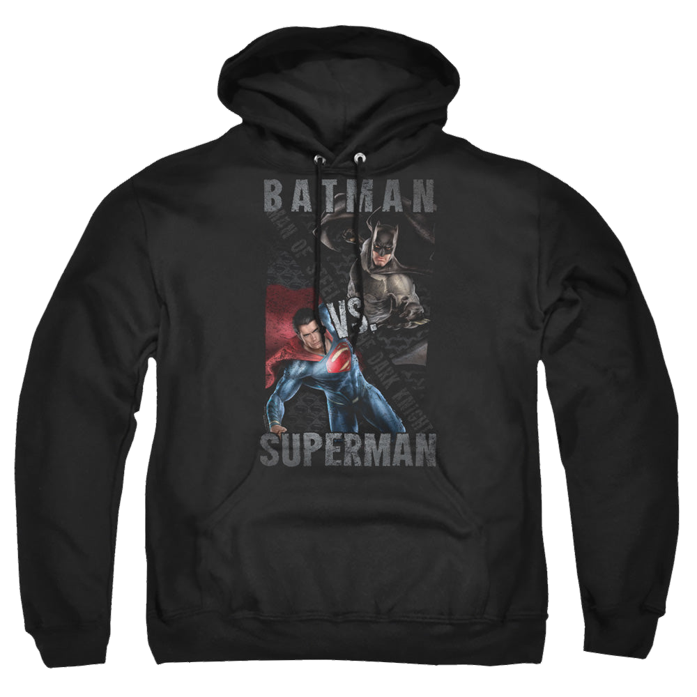 Batman v Superman Hero Split - Pullover Hoodie Pullover Hoodie Batman   