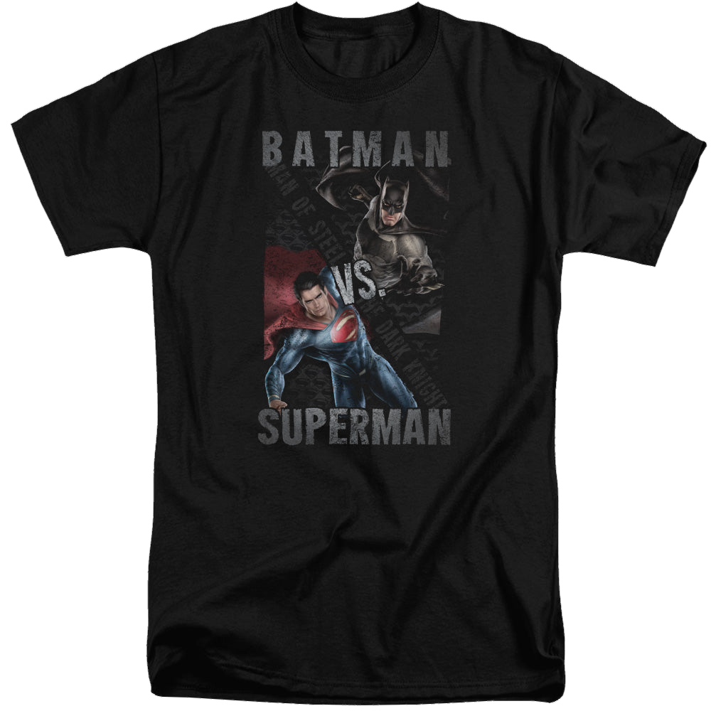 Batman v Superman Hero Split - Men's Tall Fit T-Shirt Men's Tall Fit T-Shirt Batman   