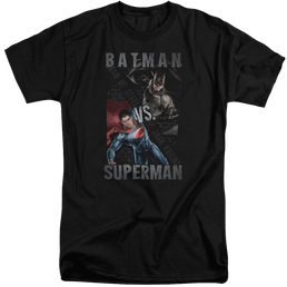 Batman v Superman Hero Split - Men's Tall Fit T-Shirt Men's Tall Fit T-Shirt Batman   