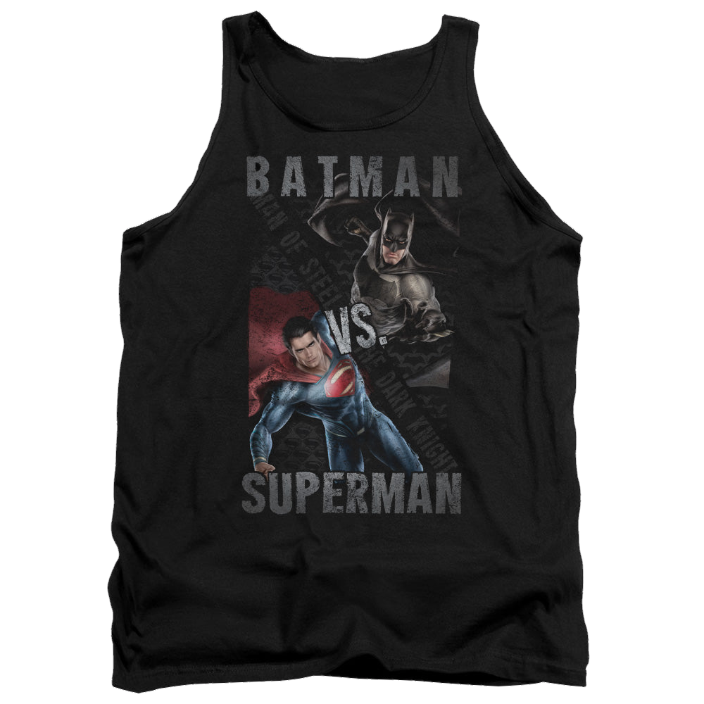 Batman v Superman Hero Split - Men's Tank Top Men's Tank Batman   