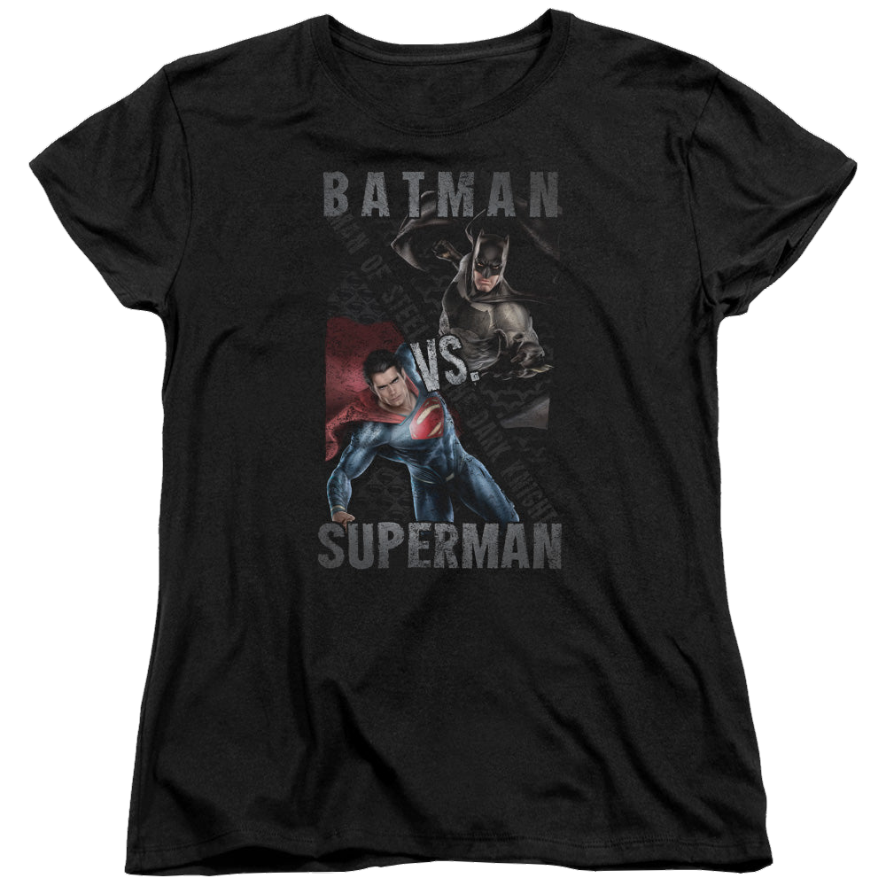 Batman v Superman Hero Split - Women's T-Shirt Women's T-Shirt Batman   