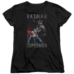 Batman v Superman Hero Split - Women's T-Shirt Women's T-Shirt Batman   