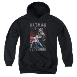 Batman v Superman Hero Split - Youth Hoodie Youth Hoodie (Ages 8-12) Batman   