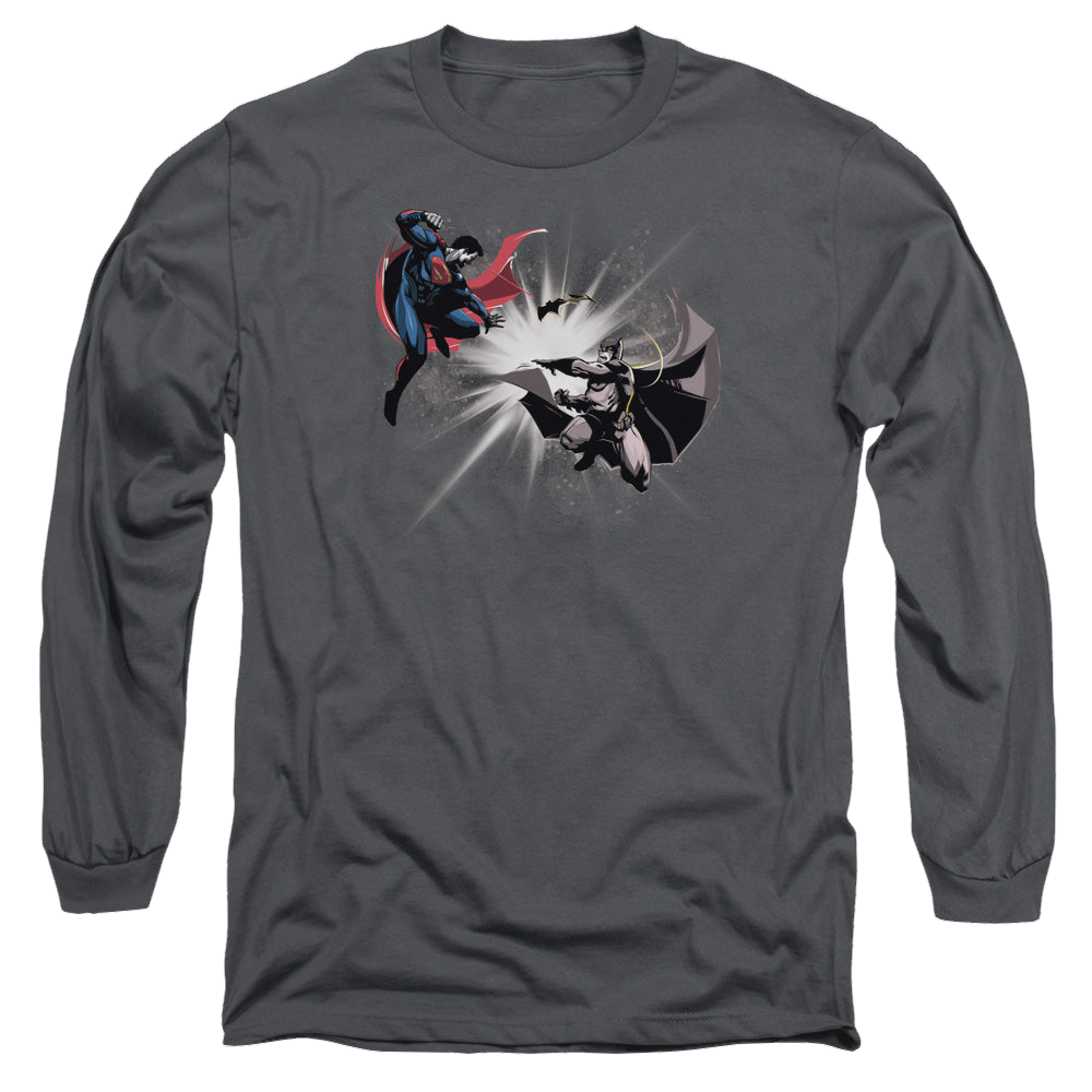 Batman v Superman Fight Burst - Men's Long Sleeve T-Shirt Men's Long Sleeve T-Shirt Batman   
